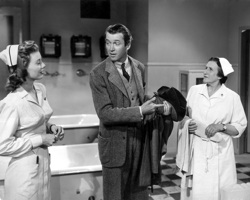 Peggy Dow (left) in 'Harvey,' with James Stewart.